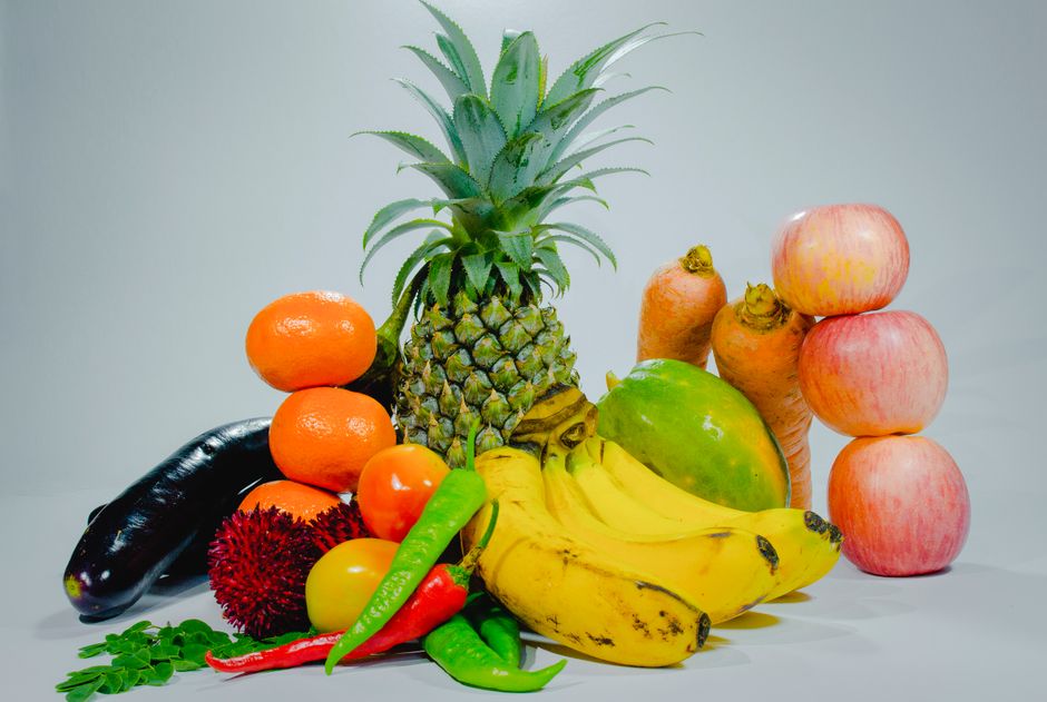 healthy fresh vegetables and fruits