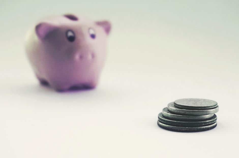 tax saving piggy bank korean won coins