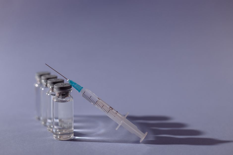 flu vaccine syringe vial