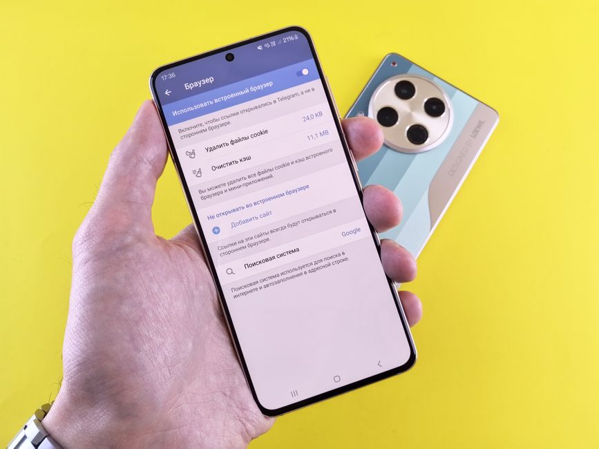 smartphone display settings screen