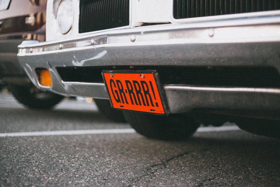 korean car license plate close up