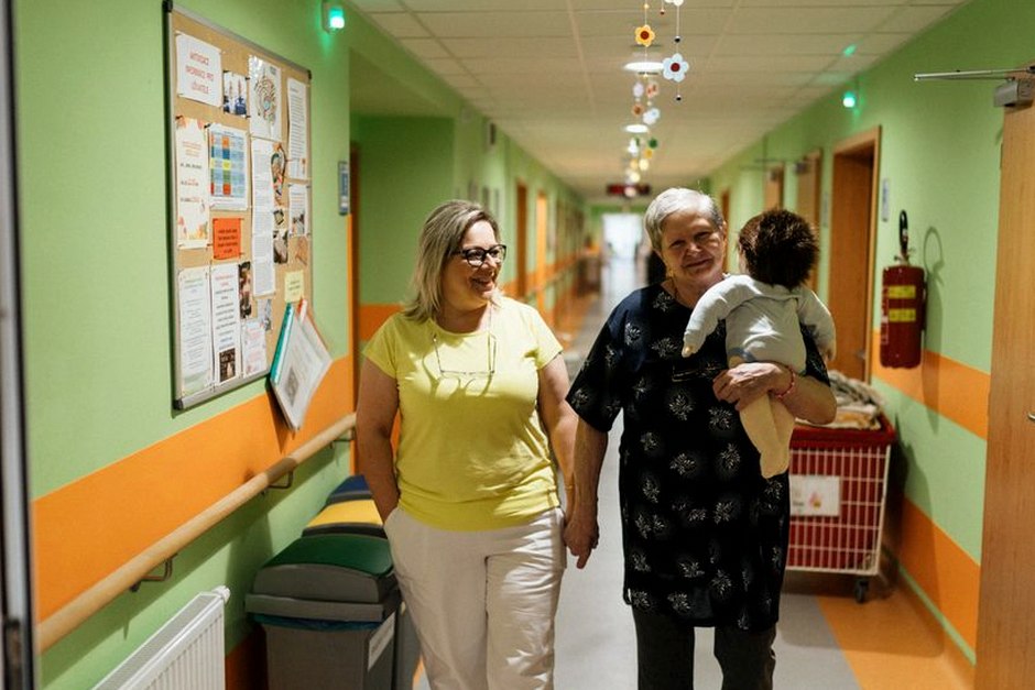 senior residence facility hallway