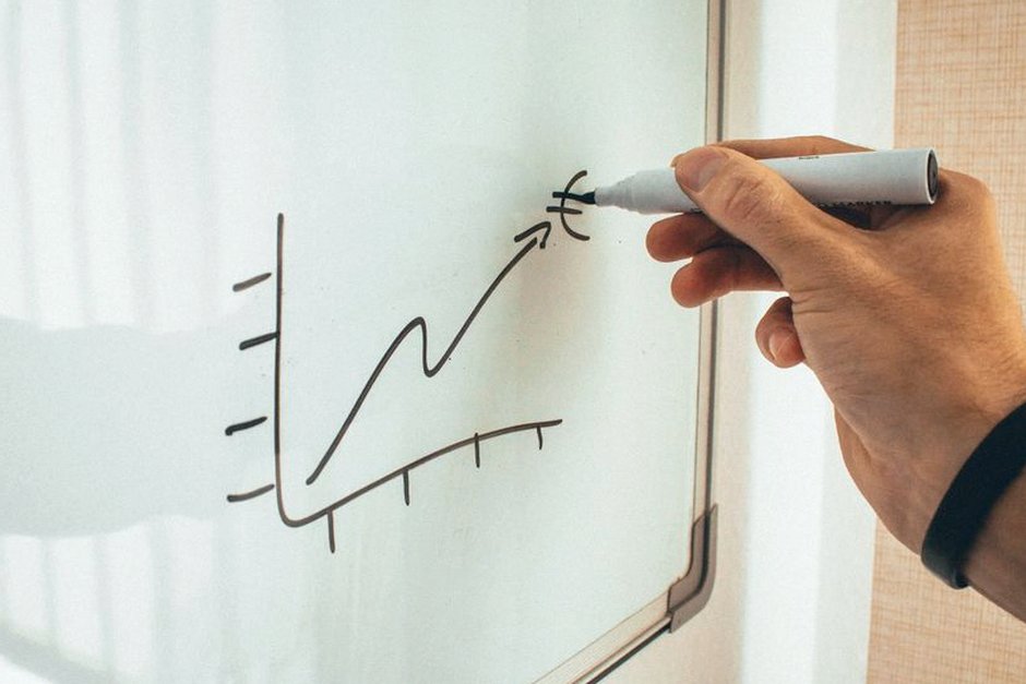 growth chart curve upward