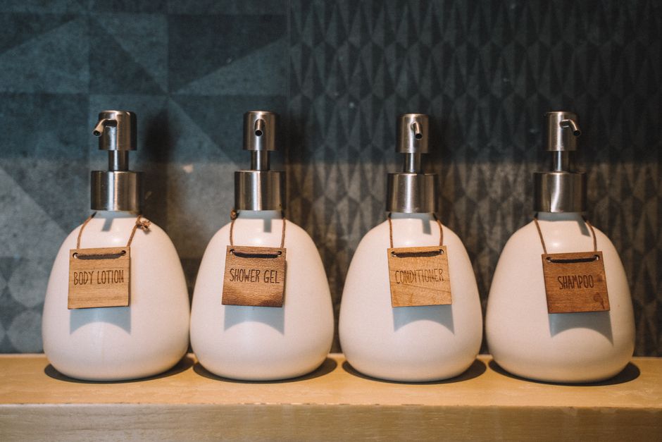 shampoo bottle bathroom