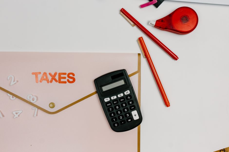 korean tax document calculator desk