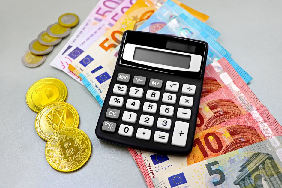 pension passbook and calculator retirement planning