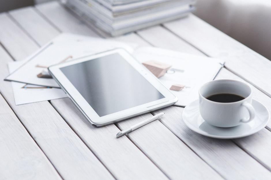 cup of coffee on desk