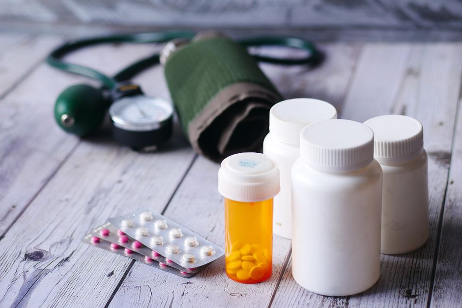 blood pressure medication pills bottle