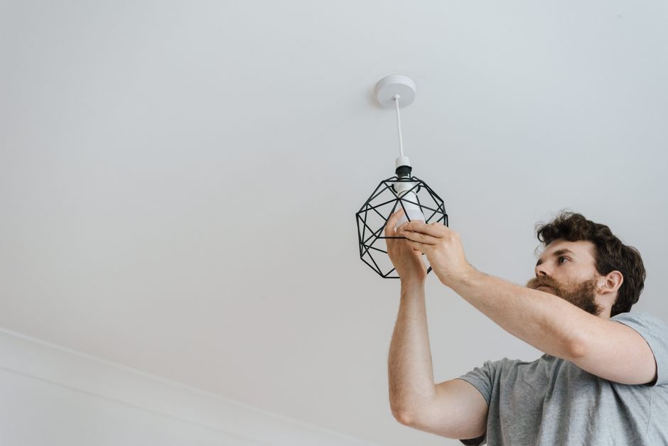 changing ceiling light bulb safety
