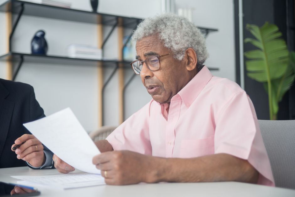 senior man thinking retirement decision