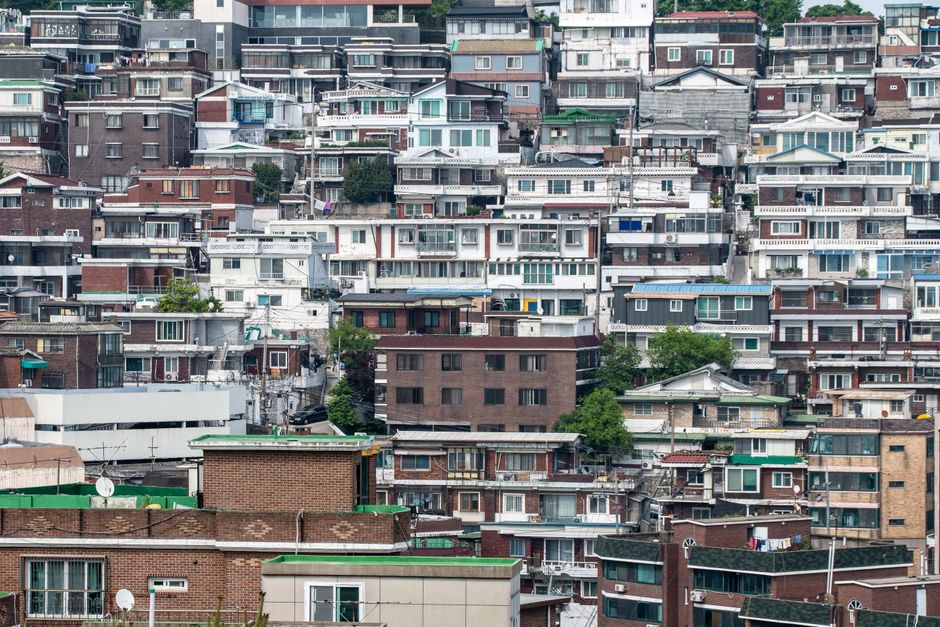 korean apartment building city