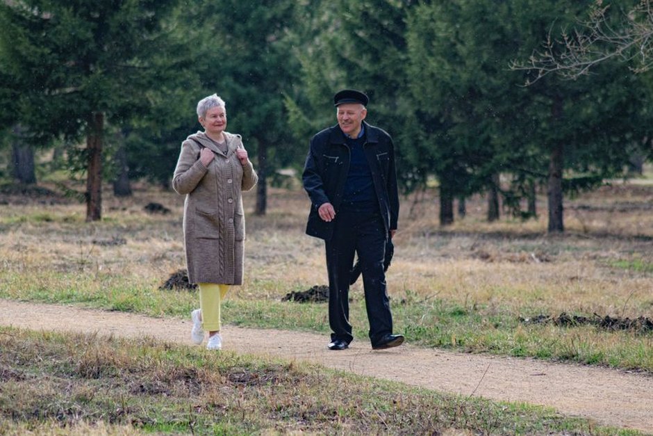 retirement lifestyle happy senior walking outdoor