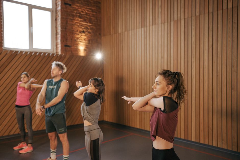 light indoor exercise stretching