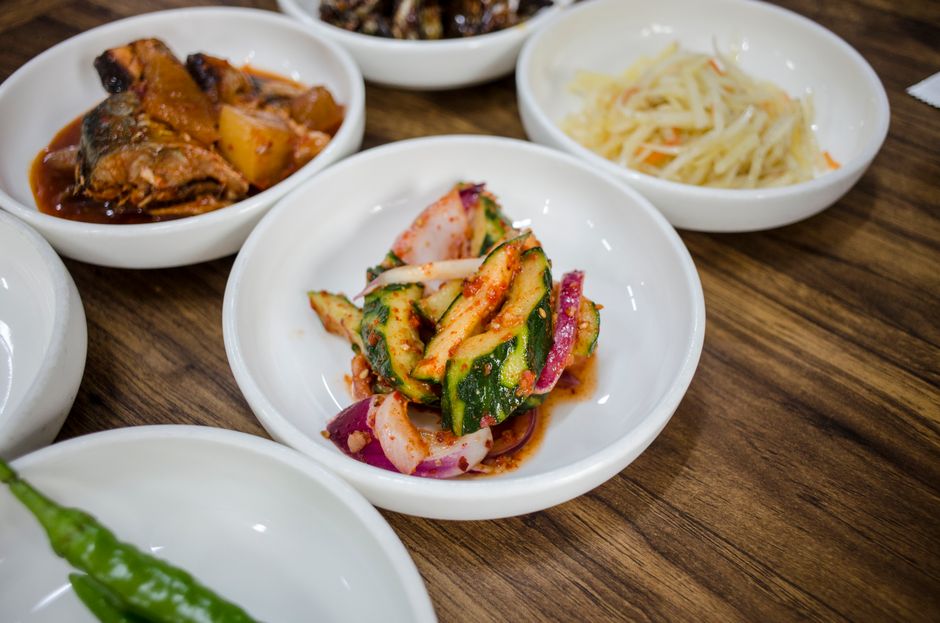 healthy summer korean meal table