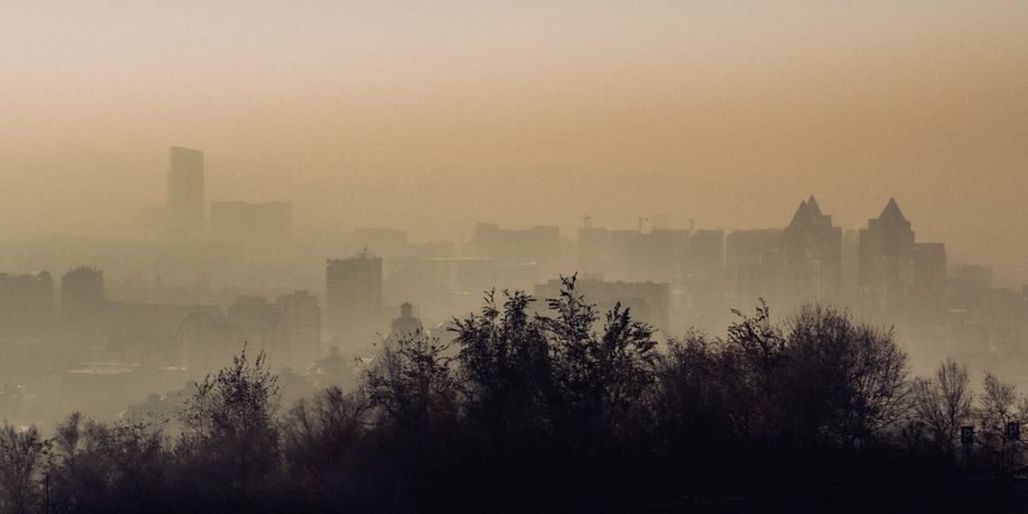 city air quality morning haze skyline