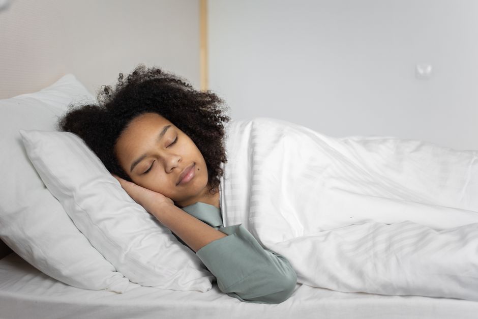 person sleeping peacefully at night