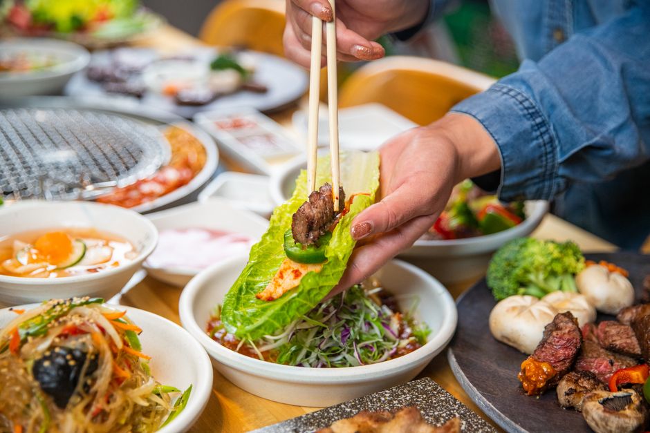 balanced korean meal set healthy