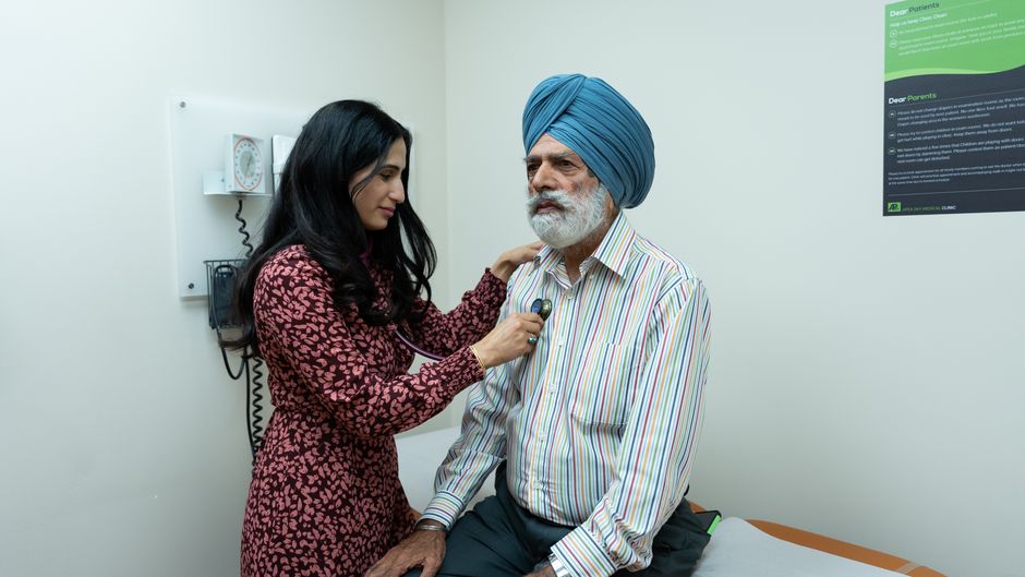 senior patient doctor consultation clinic