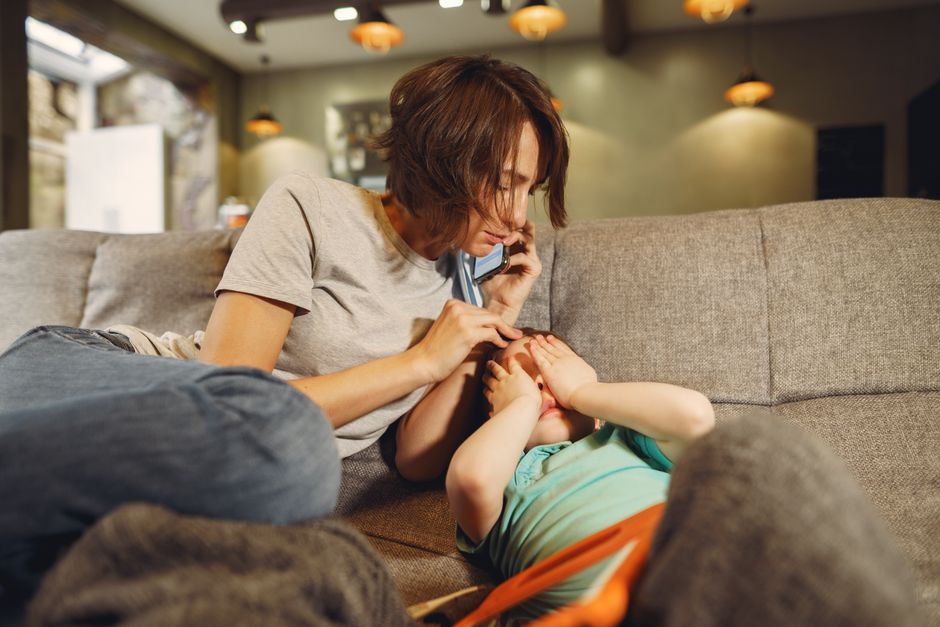 family phone call elderly parent care