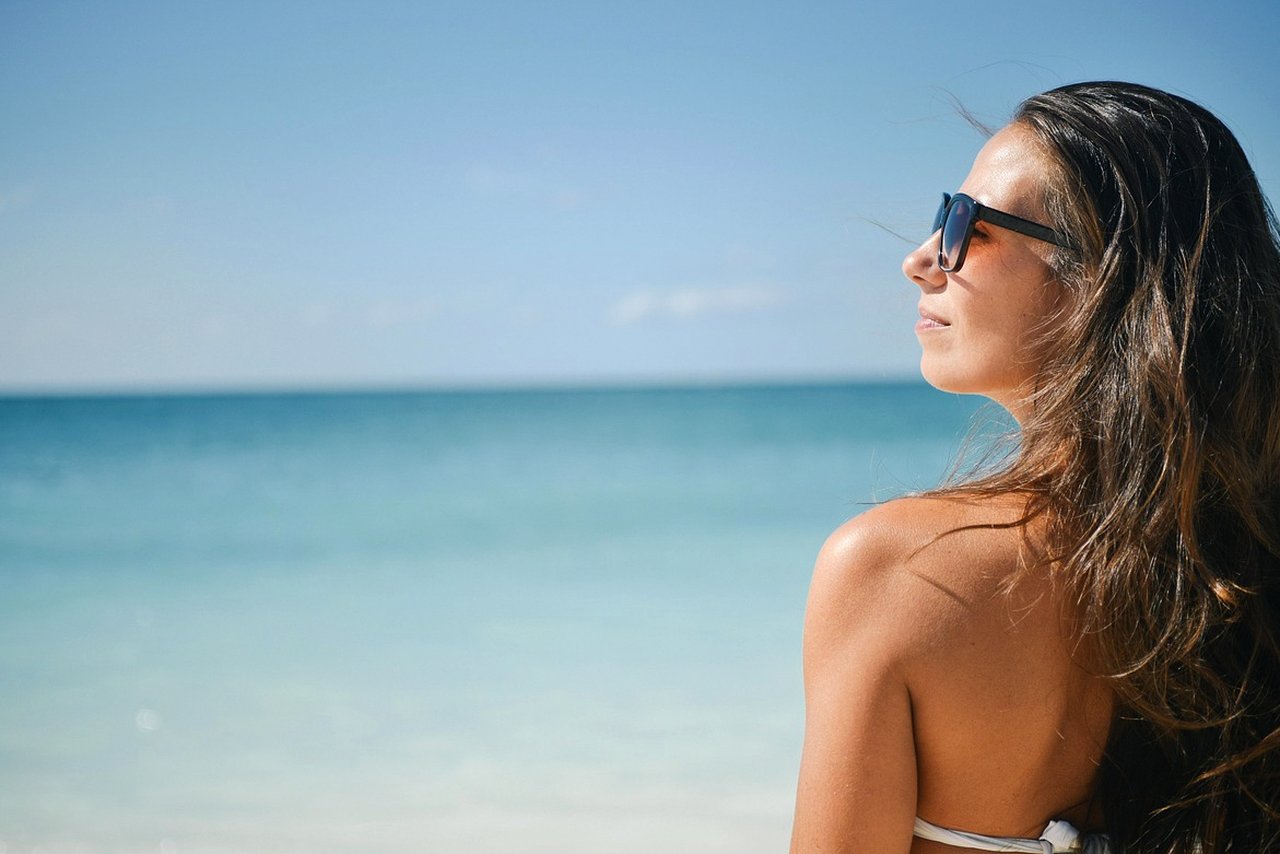 happy senior enjoying summer vacation