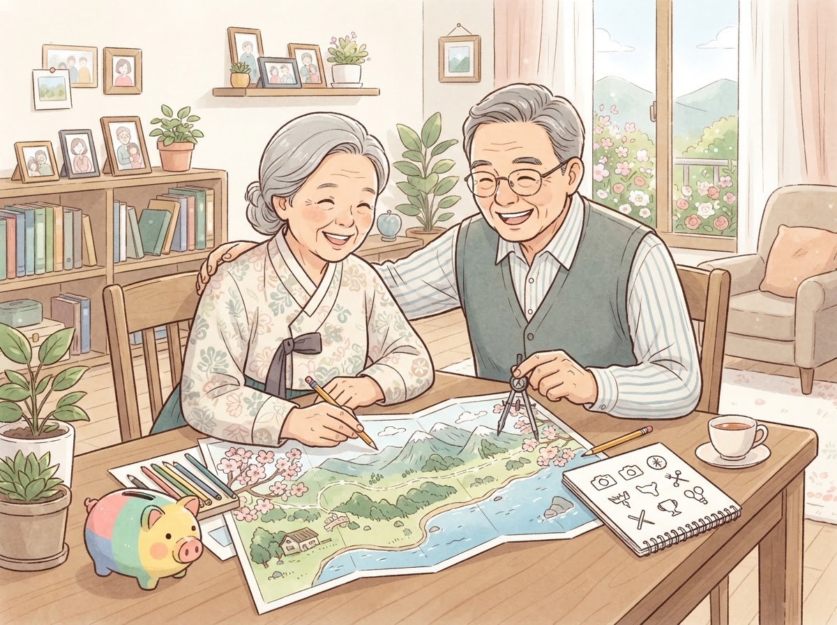elderly korean couple retirement planning