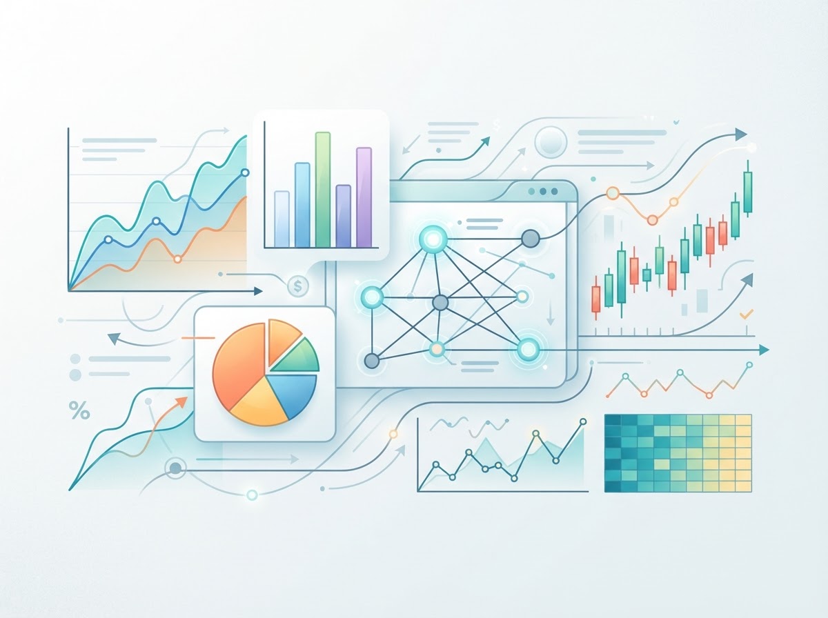financial charts graphs banking data