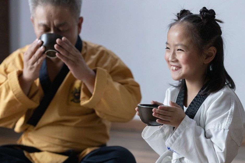 korean family generations talking together