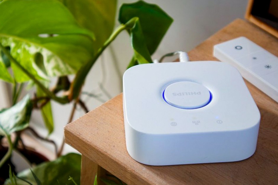 modern smart home hub device living room