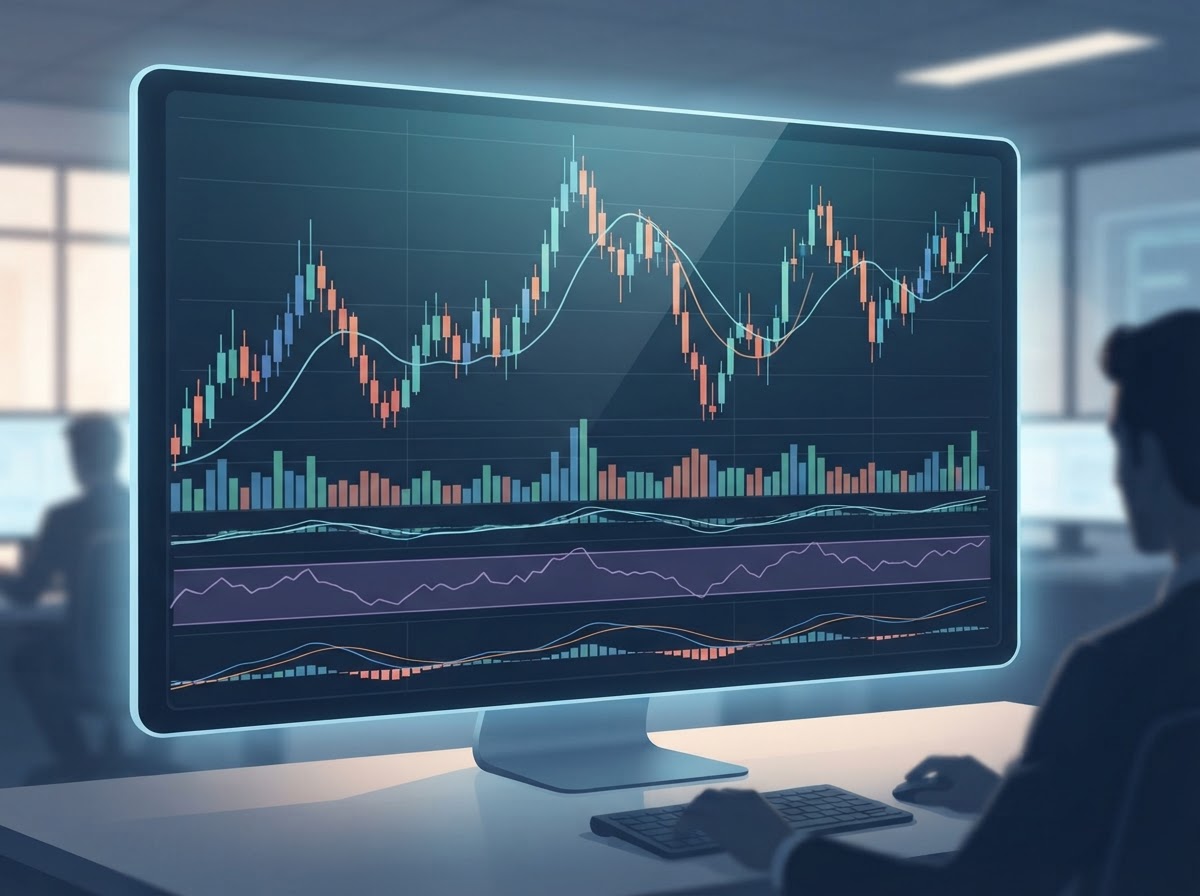 stock market chart trading screen