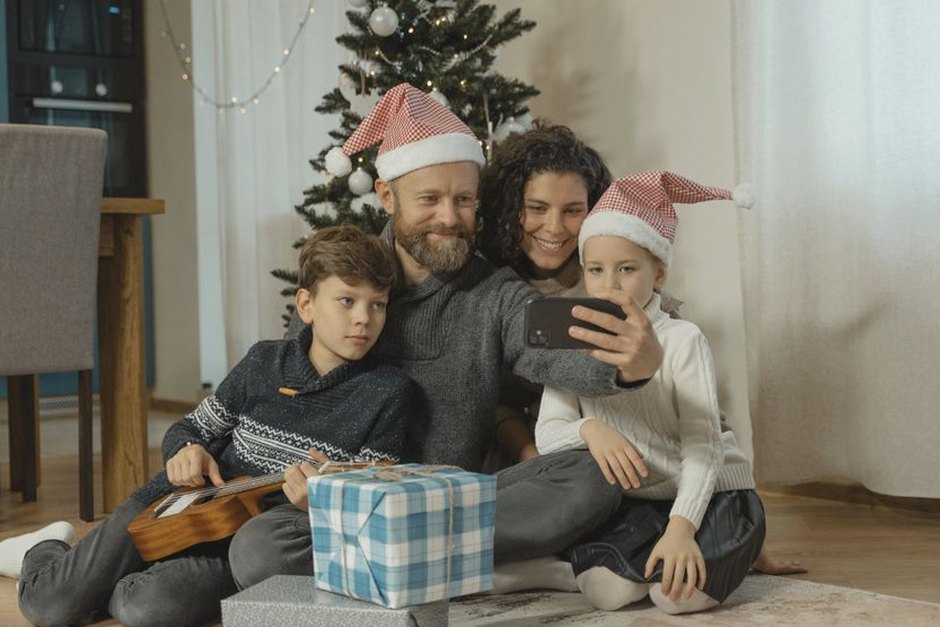 family video call on smartphone