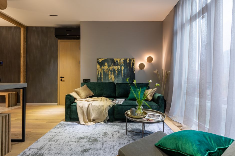 cozy living room interior daylight