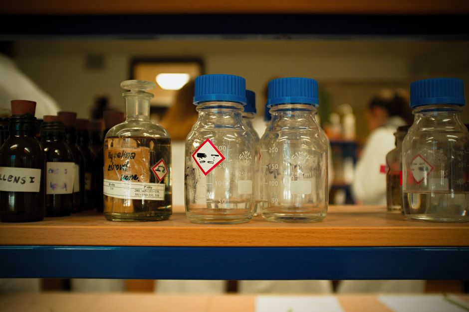 cleaning chemicals warning label