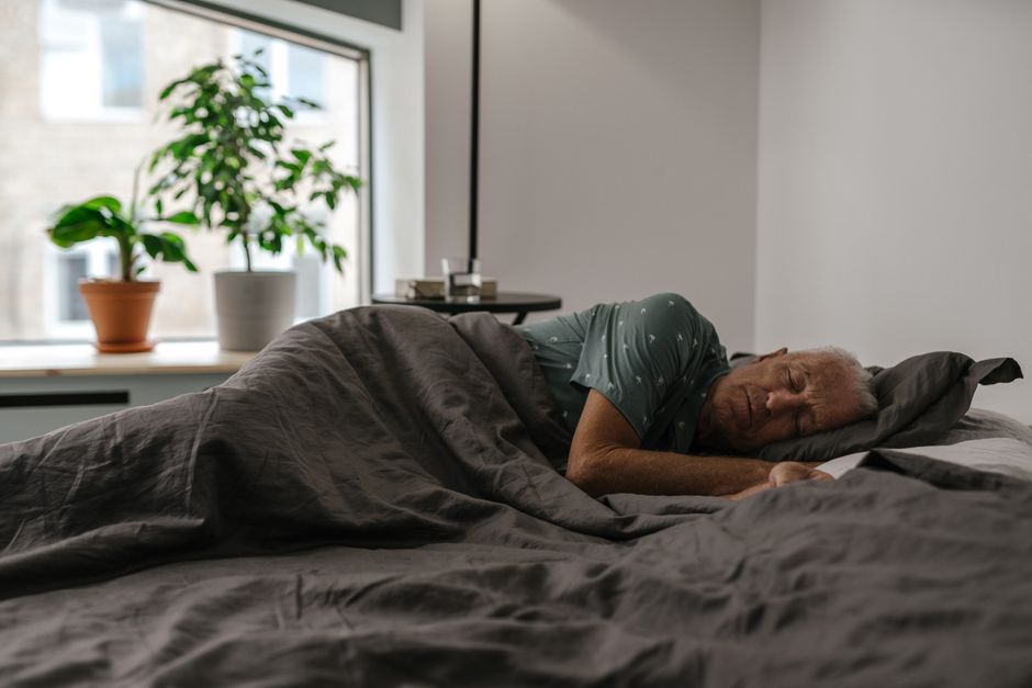 elderly person sleeping bedroom health monitoring