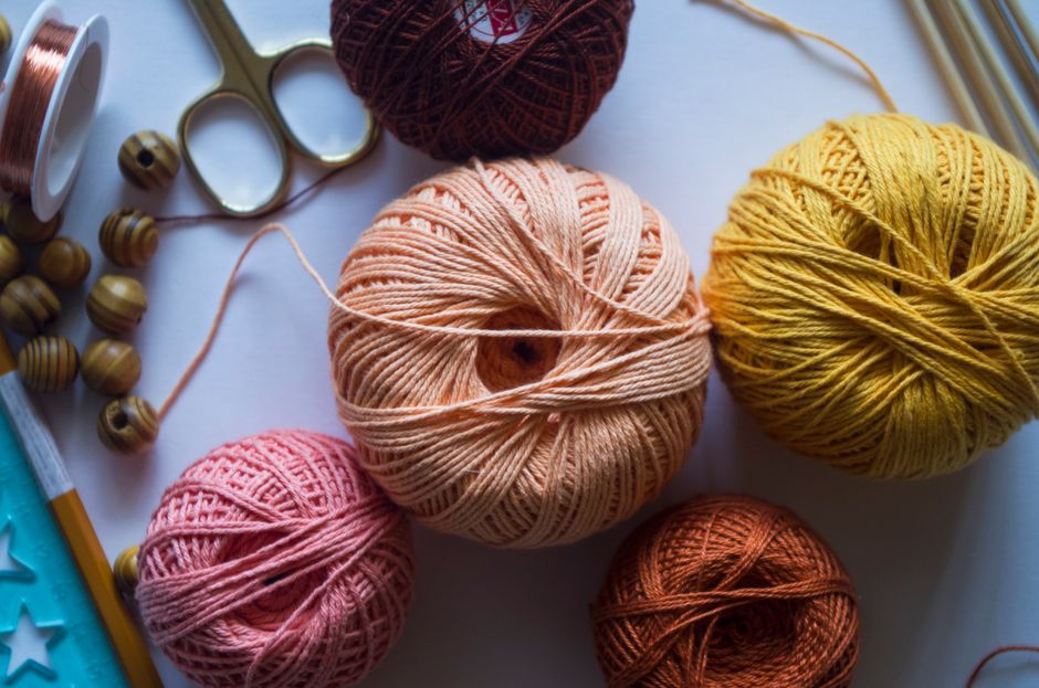 craft supplies yarn beads paper