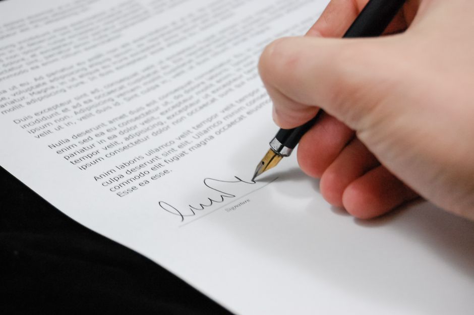 legal document signing pen