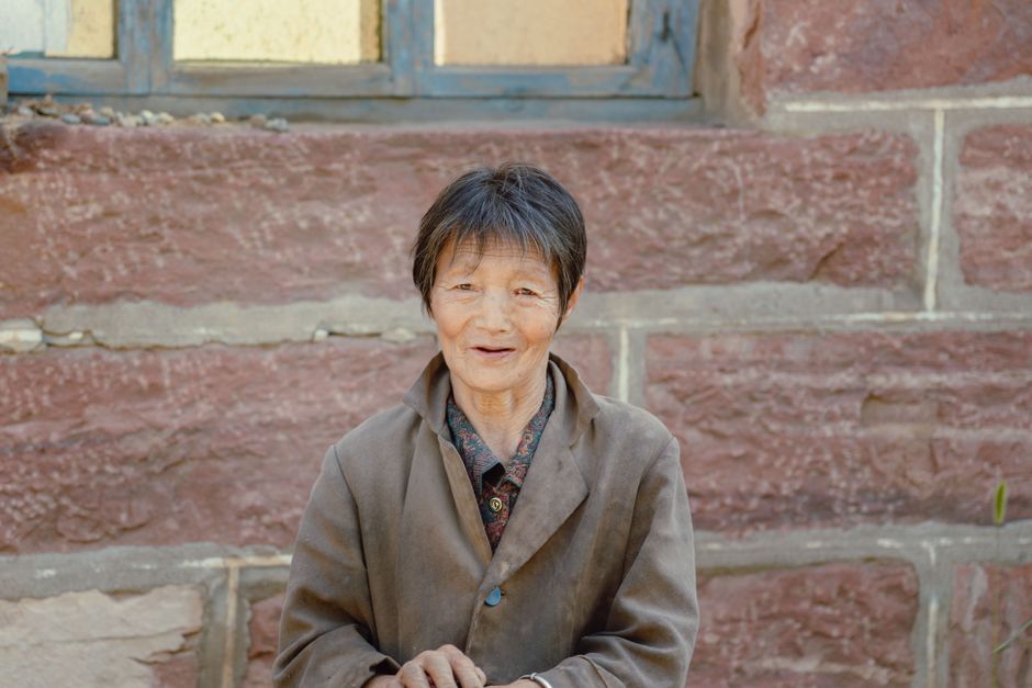 senior korean woman smiling portrait