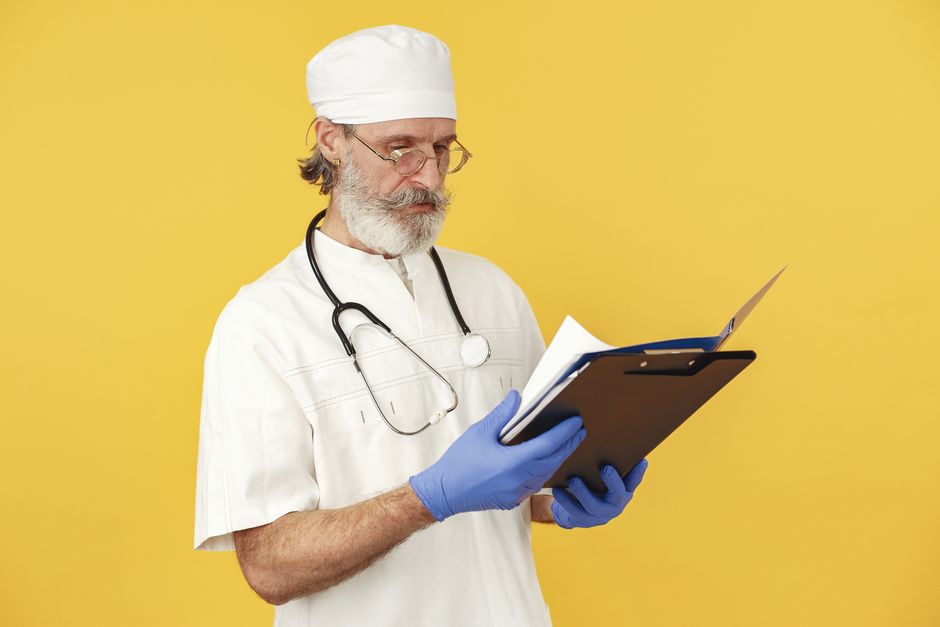 senior doctor consultation health checkup