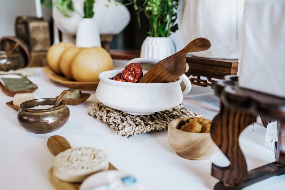 korean holiday table setting warm