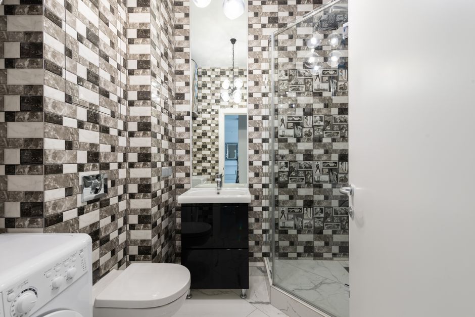 clean bright bathroom interior