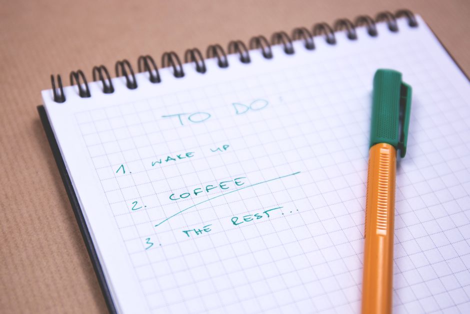 retirement planning checklist notebook pen