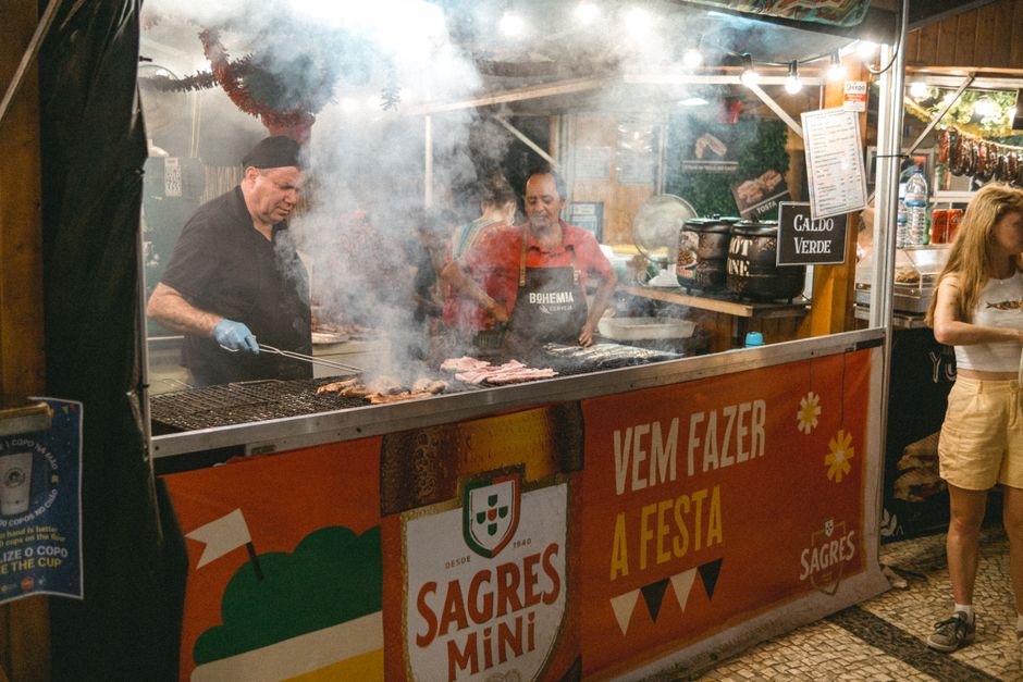 local festival market stalls street food