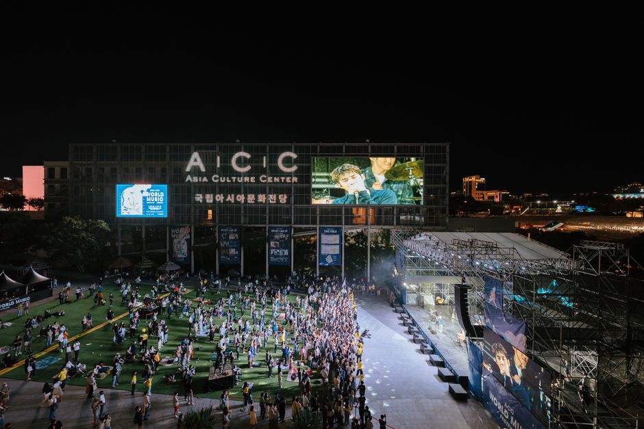 sunset festival crowd korea outdoor